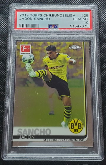 2019 Topps Chrome Jadon Sancho PSA 10