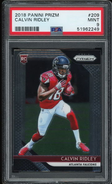 2018 Prizm #209 Calvin Ridley PSA 9 Rookie Falcons