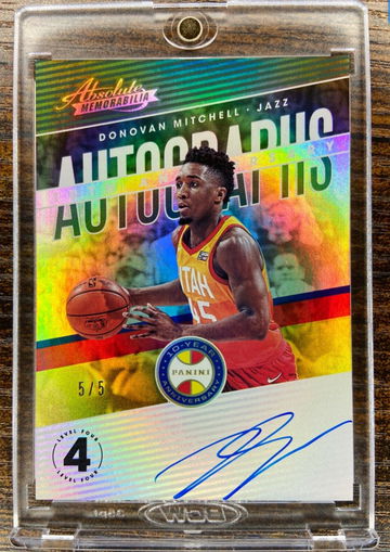 2018-19 PANINI Absolute 10-YEAR ANNIVERSARY Donovan Mitchell Auto 5/5