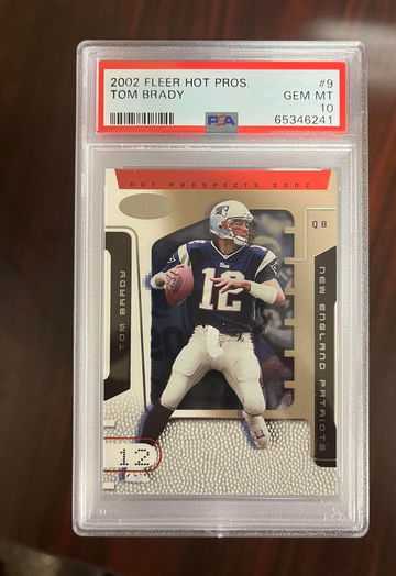 2002 Fleer Hot Pros Tom Brady PSA 10