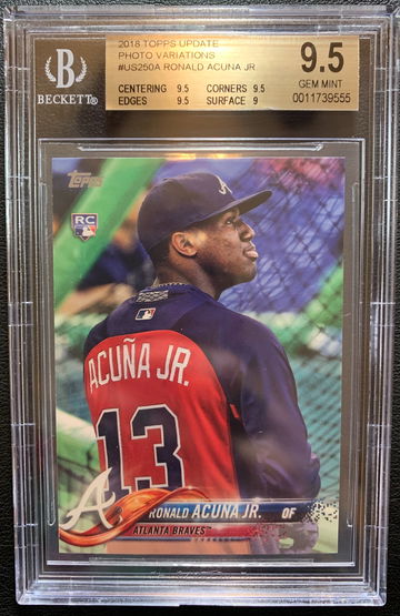 2018 Topps Update Ronald Acuna Photo Variation SP BGS 9.5 GEM