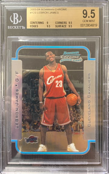 2003 Bowman Chrome LeBron James #123 BGS 9.5