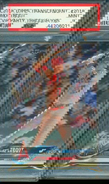 2018 Topps Transcendent Mike Trout Through the Years VIP Party /83 2018 PSA 9