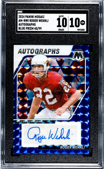 2024 Mosaic #AM-RWI Roger Wehrli Autographs /99 Auto SGC 10
