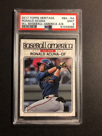 2017 Topps Heritage Ronald Acuna Jr PSA 9