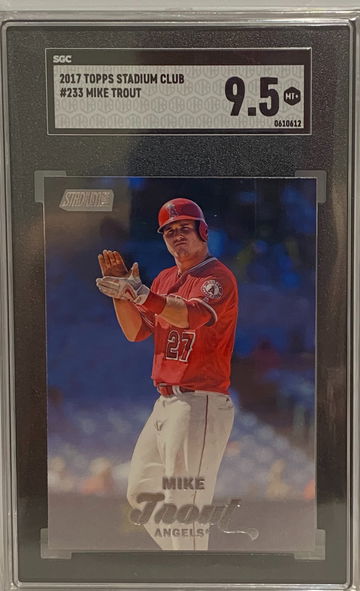 2017 Topps Stadium Club #233 Mike Trout SGC 9.5 Mint plus