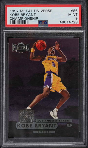 1997 METAL UNIVERSE CHAMPIONSHIP KOBE BRYANT #86 PSA 9 MINT