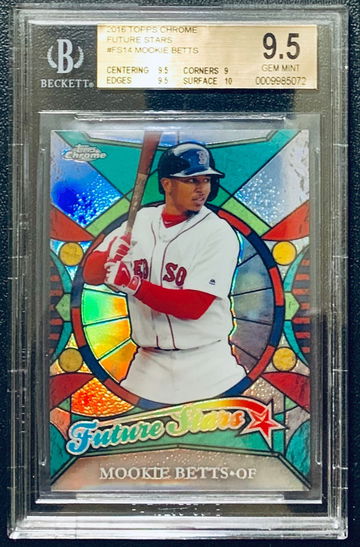2016 Topps Chrome FS Mookie Betts BGS 9.5