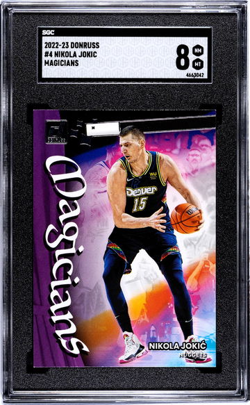 2022-23 Donruss #4 Nikola Jokic Magicians SGC 8