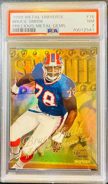 Bruce Smith 1999 Metal Universe #16 Precious Metal Gems /50 PSA 7 PMG