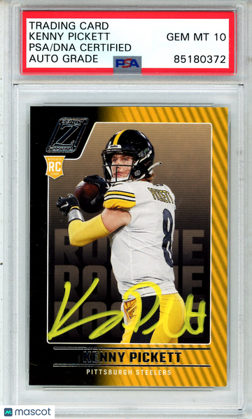 2022 2002 Zenith Kenny Pickett #101 On Card Auto PSA Authentic Auto 10