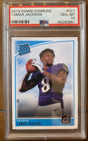 2018 donruss lamar jackson psa 10