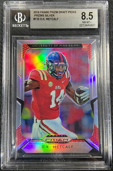 2019 Panini Prizm Draft Picks SILVER DK Metcalf BGS 8.5 