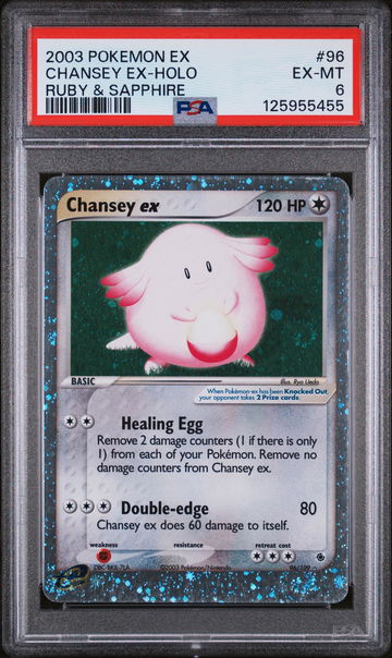 2003 Pokemon Ex Ruby and Sapphire Holo Chansey Ex #96 PSA 6