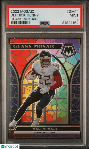 2022 Panini Mosaic Glass Mosaic Derrick Henry #GM14 PSA 9
