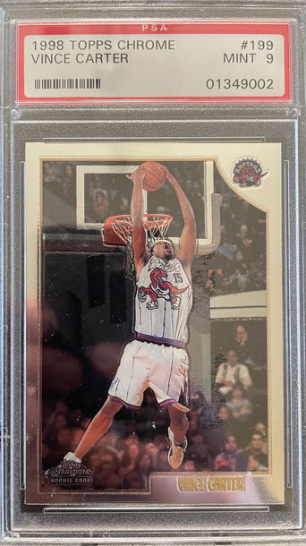 Vince Carter 1998 Topps Chrome #199 PSA 9
