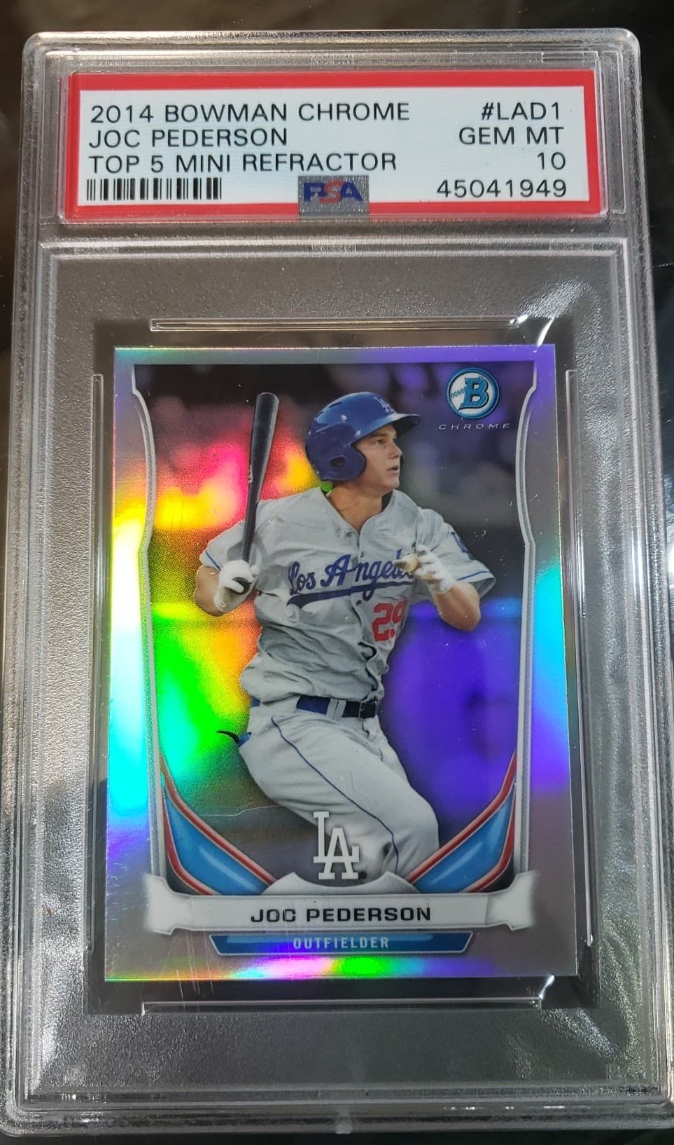 2014 Bowman Chrome Top 5 mini Refractor Joc Pederson