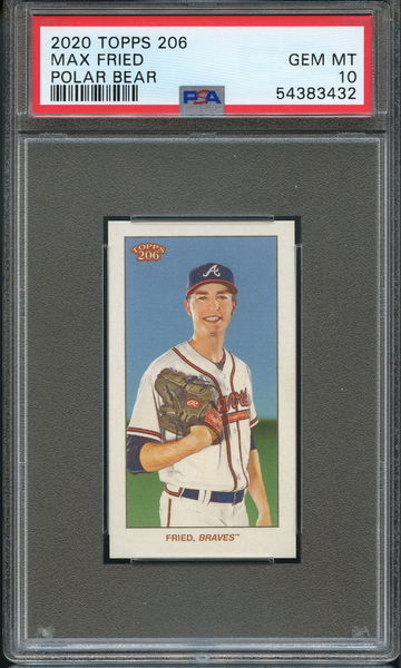 Max Fried 2020 Topps T206 Polar Bear Back SP PSA 10