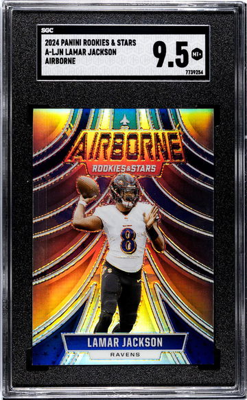 2024 Panini Rookies & Stars #A-LJN Lamar Jackson Airborne SGC 9.5