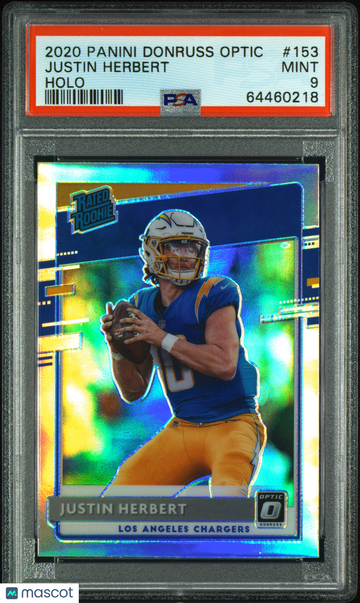 2020 Panini Donruss Optic Justin Herbert #153 Holo PSA 9