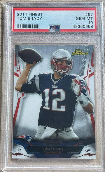 2014 Topps Finest #97 Tom Brady Base PSA 10 Gem Mint