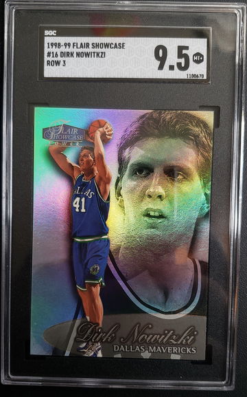 1998-99 FLAIR SHOWCASE ROW 3 #16 DIRK NOWITZKI SGC 9.5