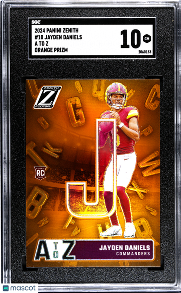 2024 Panini Zenith Jayden Daniels #10 To Orange Prizm SGC 10
