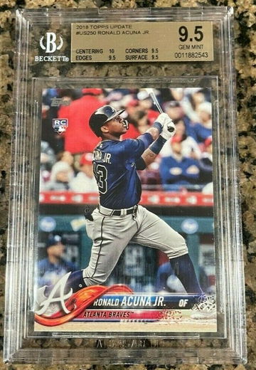 2018 Topps Update Ronald Acuna Jr. RC ROOKIE #US250 BGS 9.5 GEM MINT++