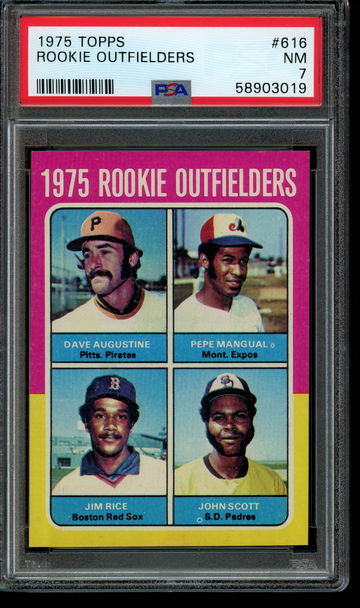 1975 TOPPS #616 Jim Rice PSA NM 7