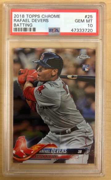 Rafael Devers - 2018 Topps Chrome #25 - Rookie - Batting - PSA 10 Gem Mint