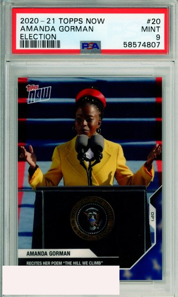 2020 TOPPS NOW AMANDA GORMAN #20 ELECTION INAUGURATION DAY PSA 9 MINT