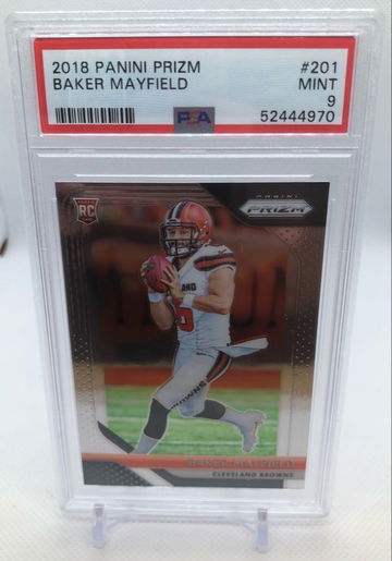 2018 Panini Prizm Baker Mayfield #201 PSA 9