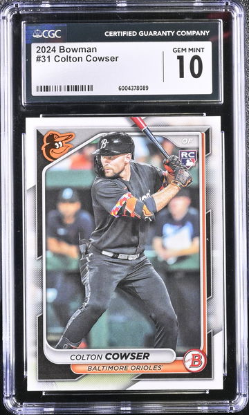 2024 BOWMAN COLTON COWSER #31 star rookie RC CGC 10