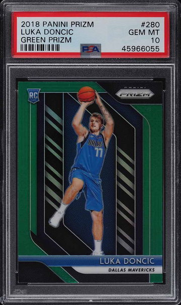 2018 Prizm Green LUKA DONCIC PSA 10