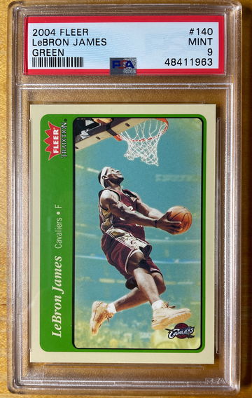 2004 Fleer Tradition Green Lebron James PSA 9