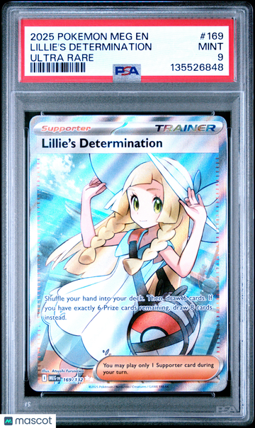 2025 Pokemon Meg EN-Mega Evolution Lillie's Determination Ultra Rare PSA 9 #169
