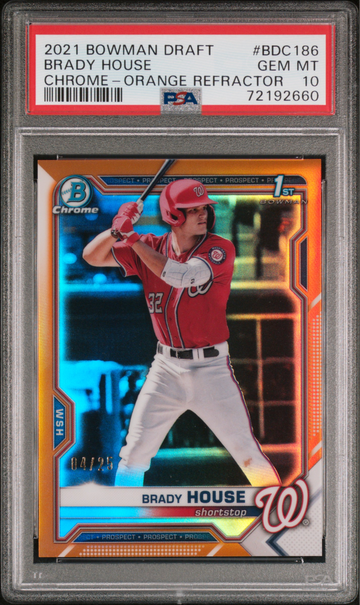2021 Bowman Draft Chrome Brady House Orange Refractor