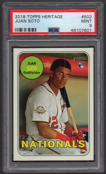2018 Topps Heritage #502 Juan Soto PSA 9 RC