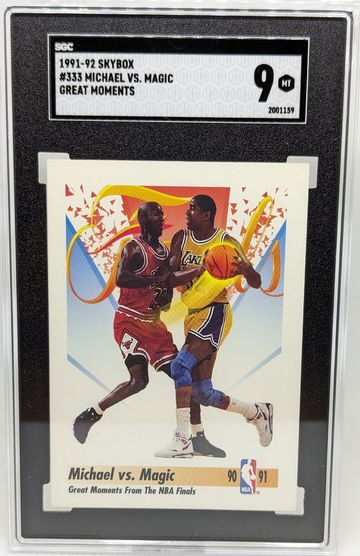 1991 SkyBox Michael vs Magic #333 SGC 9 Great Moments