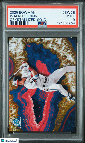 2025 Bowman Crystallized Walker Jenkins #BWC8 Gold /90 PSA 9
