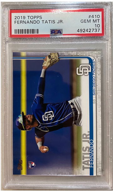 Fernando Tatis Jr. 2019 Topps 410 RC PSA 10