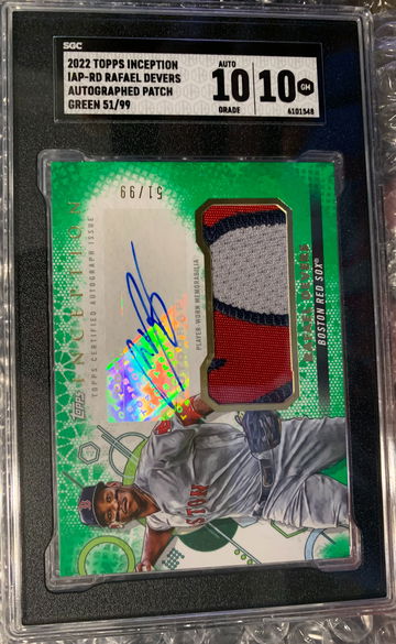 Rafael Devers 2022 Topps Auto /99  10/10