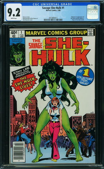 SAVAGE SHE-HULK #1, CGC 9.2 NM-