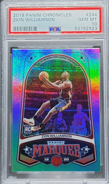 2019 Chronicles Marquee Zion Williamson RC PSA 10 Gem Mint