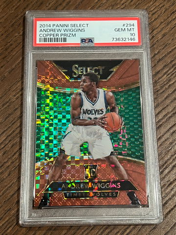 PSA 10 2014-15 Panini Select Andrew Wiggins Copper Prizm Courtside RC #294 /49!