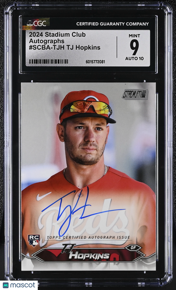 2024 Stadium Club TJ Hopkins #SCBA-TJH Autographs CGC 9