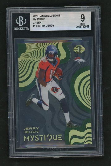 2020 Panini Illusions Mystique Green Jerry Jeudy #MY10 /10 BGS 9