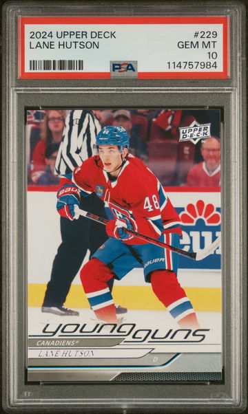 2024 Upper Deck Young Guns Lane Hutson #229 PSA 10