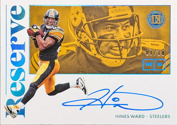 2018 Panini Encased Reserve Signatures Sapphire #RS-HW Hines Ward AU /10