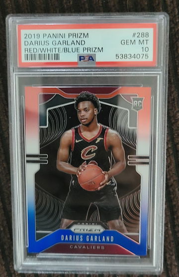 2019 Panini Prizm Darius Garland Red/White/Blue PSA 10